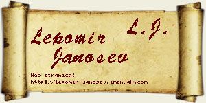 Lepomir Janošev vizit kartica